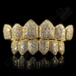 Gold Plated CZ Cluster Premium Grillz