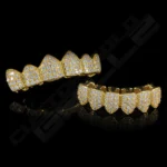 Gold Plated CZ Cluster Premium Grillz - Image 3