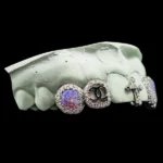 Iced Opal Cross Gap Filler Grillz - Image 2