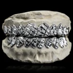 Solid .925 Sterling Silver Diamond Cut with Diamond Dust Grillz