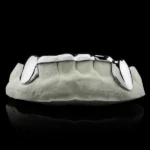 Solid Sterling Silver 6 Teeth with Connecting Bridge Grillz Bar